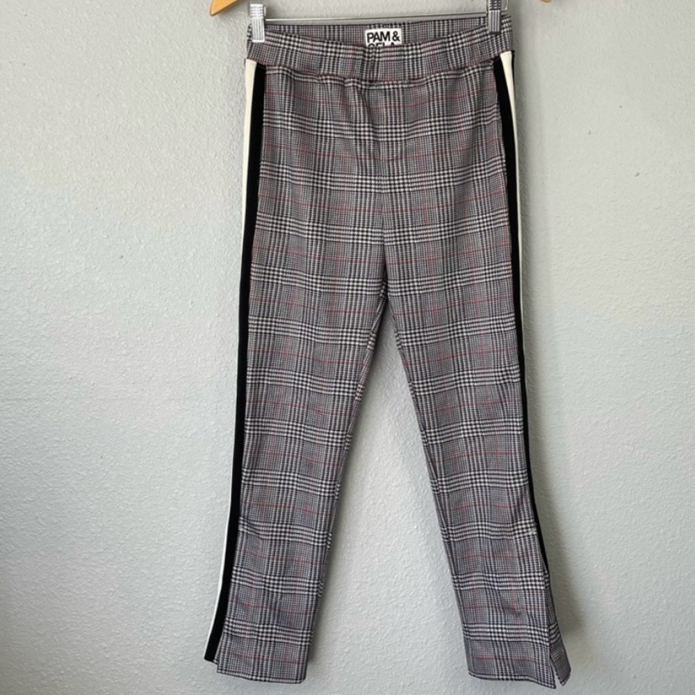 Like-New Pam & Gela Crop Flared Scuba Track Pants, Size Small - Picture 9 of 14